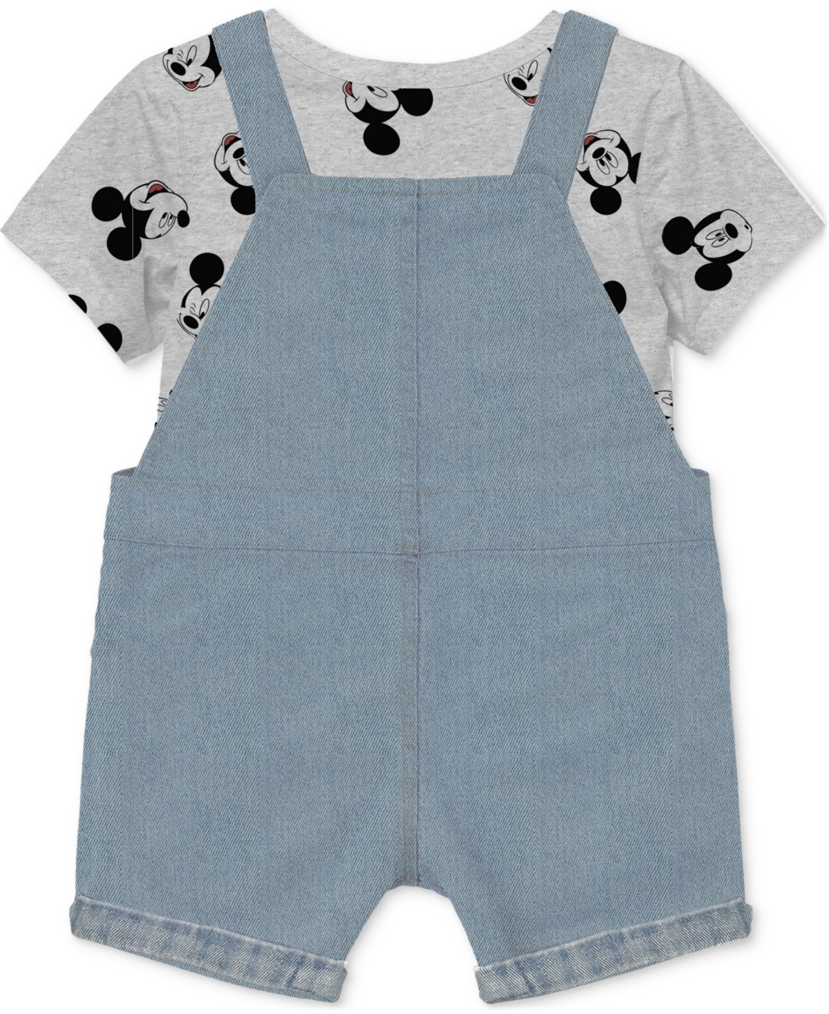 Disney Baby Boys Mickey Mouse T-Shirt & Shortall, 2 Piece Set