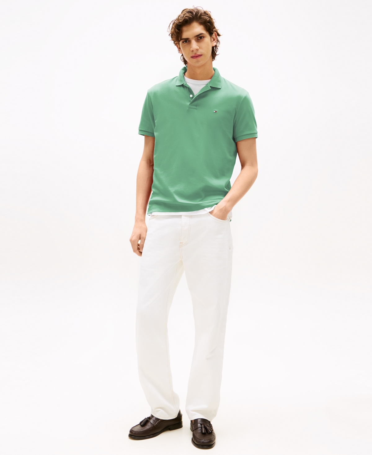 Tommy Hilfiger Men's Liquid Cotton Polo In Green