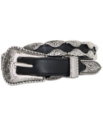 Good American - Women's Skinny Faux-Leather Western Belt