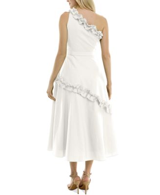 Women's Ruffled A-Line One-Shoulder Dress