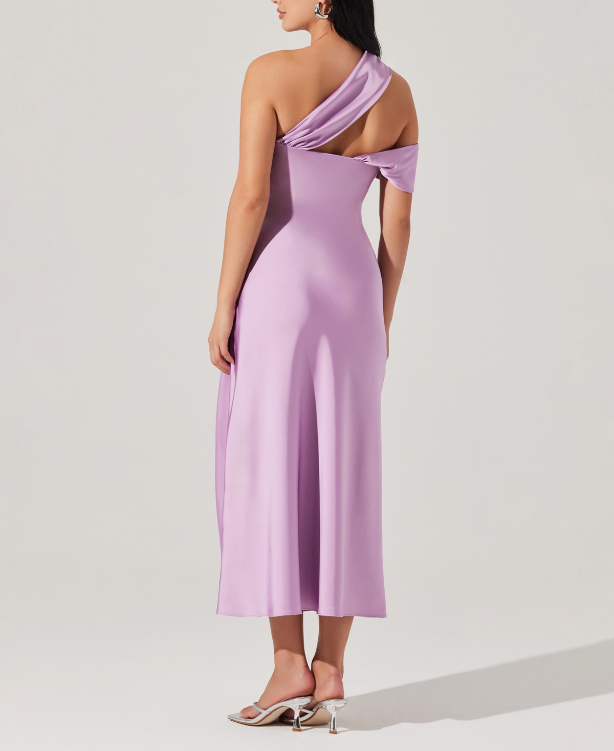 Astr The Label Cersei Satin Midi Dress In Purple
