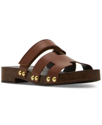 Steve Madden - Women's Canal Wooden Platform Slide Sandals
