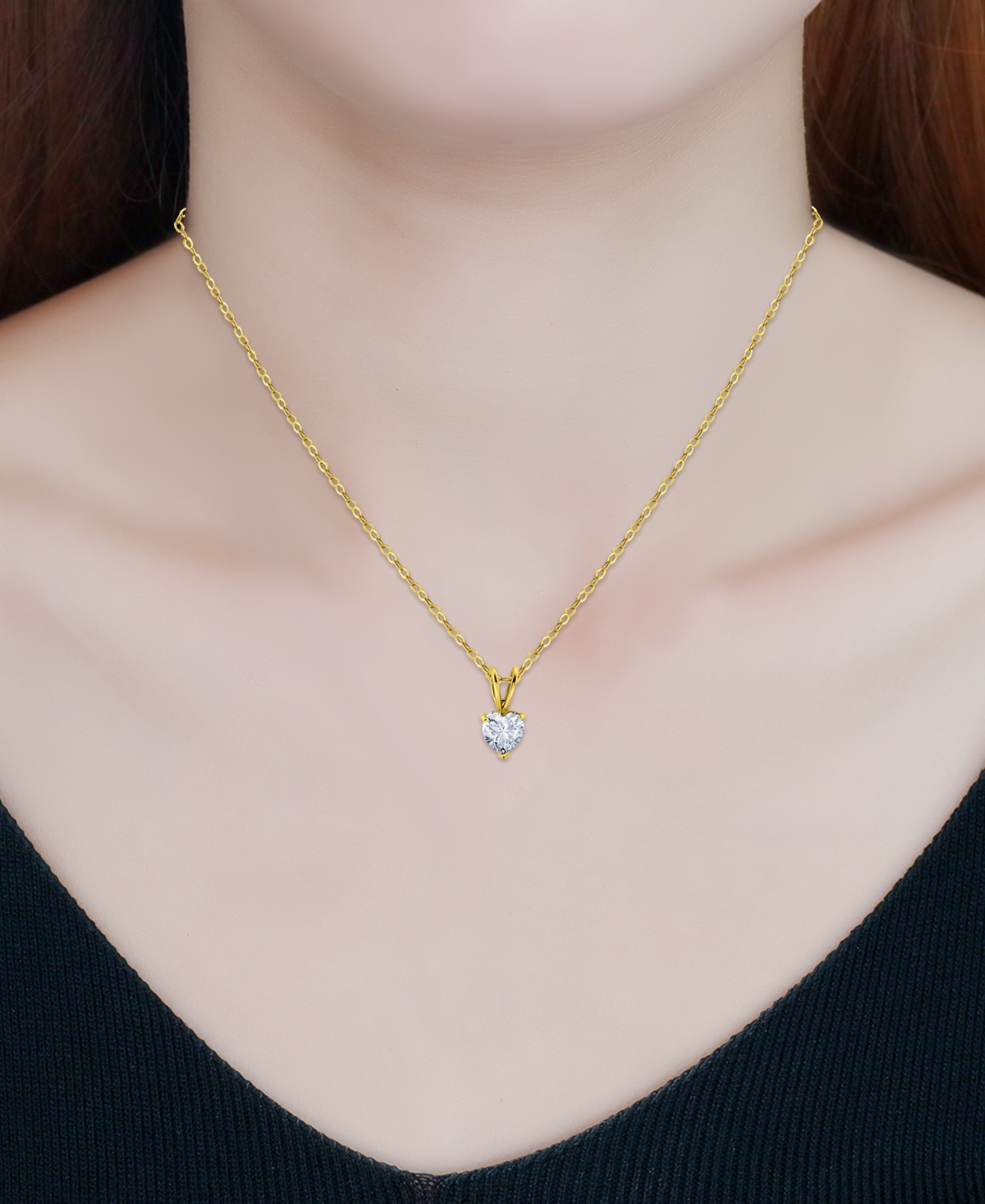 Giani Bernini Cubic Zirconia Heart Pendant Necklace In 18k Gold-plated Sterling Silver (also In Sterling Silver), 