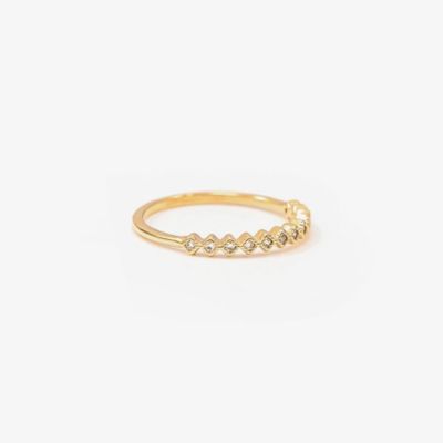 Thin Crystal Band Ring, Minimalist, Dainty, Stackable