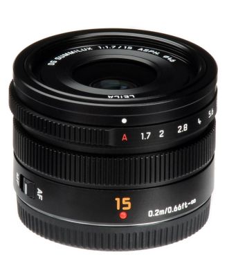 Lumix G Leica DG Summilux 15mm f/1.7 Asph Lens for Micro Four Thirds, Black, Bundle w/Bower 46mm Filter Kit, ProOptic 46mm Filter Kit, Lens