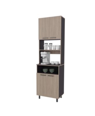 Bullhead City Kitchen Pantry with Open Storage and 4 Doors