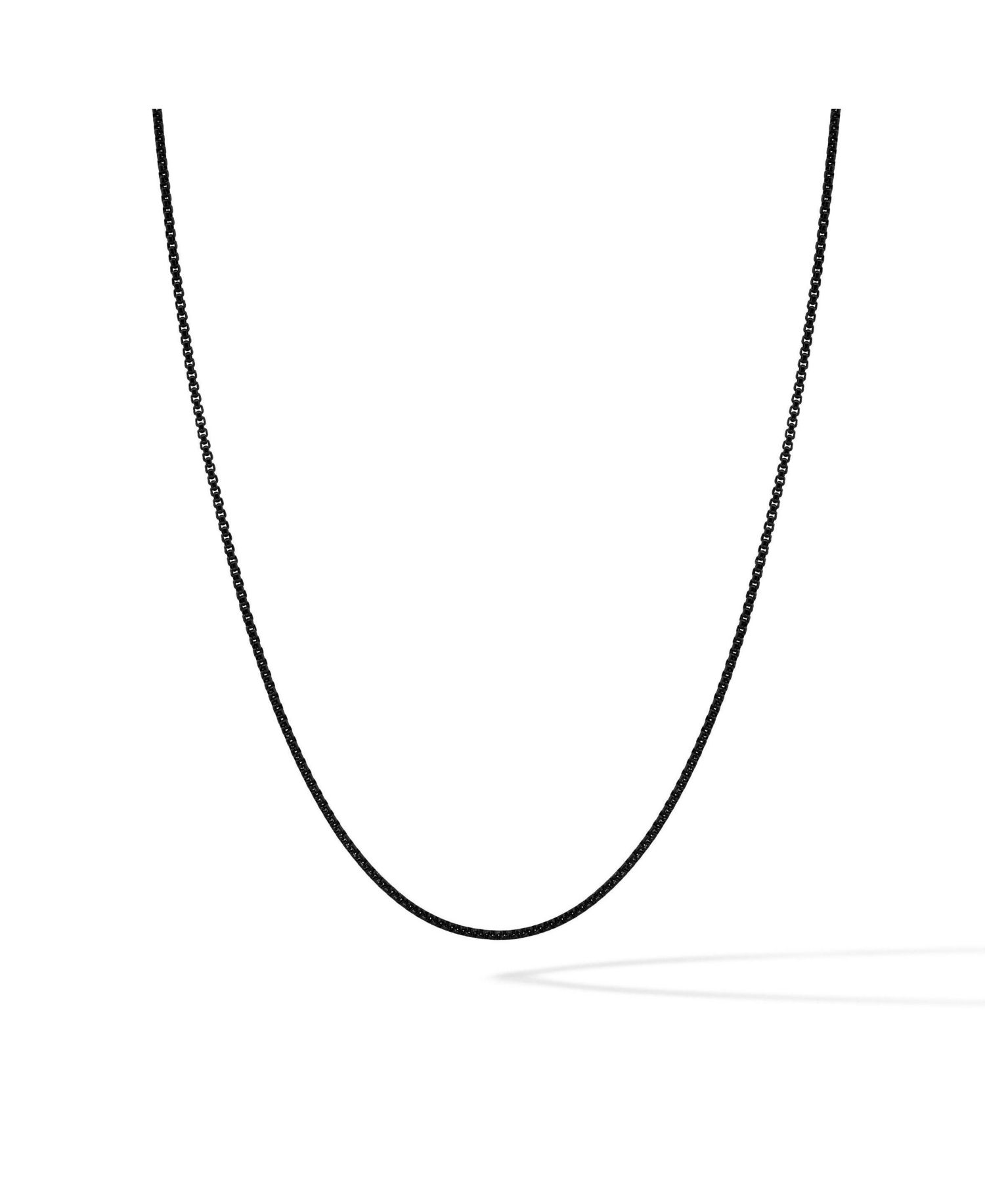 Men's Box Chain Necklace, 14K Gold Plated