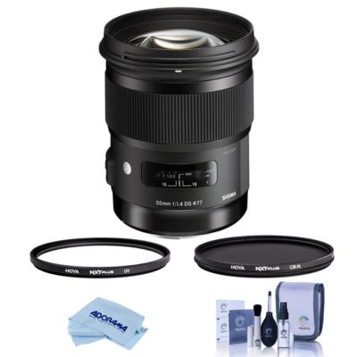50mm f/1.4 DG HSM ART Lens for Leica L-Mount Cameras, USA Warranty - Bundle with Hoya NXT Plus 77mm HMC UV Filter, Hoya NXT Plus 77mm HMC CPL