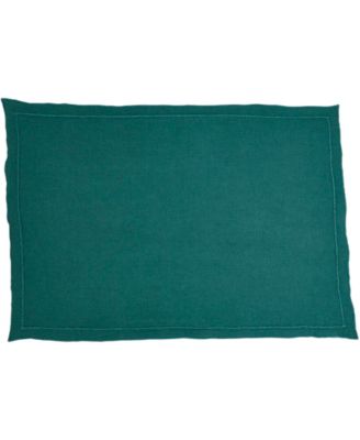 Stonewashed Overlock Linen Edge Placemats, 14" x 20"