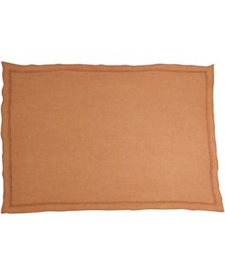 Stonewashed Overlock Linen Edge Placemats, 14" x 20"