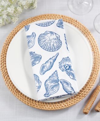 Seaside Sea Shells Cotton Napkins, 20" x 20"