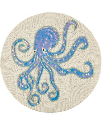 Tentacle Treasure Beaded Placemats, 15" Round