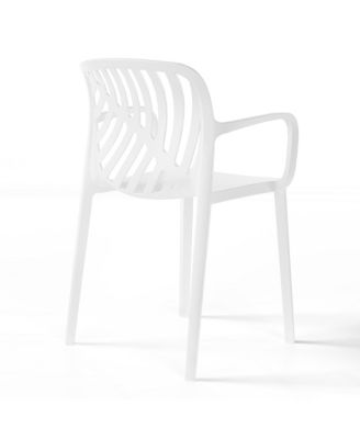 5-Piece Outdoor Square Patio Dining Table Set with Stackable Patio Dining Chairs