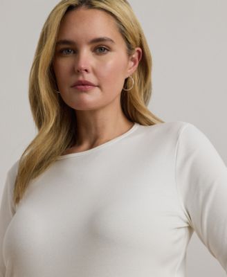 Plus Size Stretch Long-Sleeve Tee