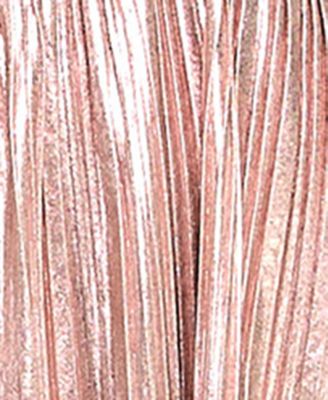 Juniors' Metallic Pleated Fit & Flare Dress