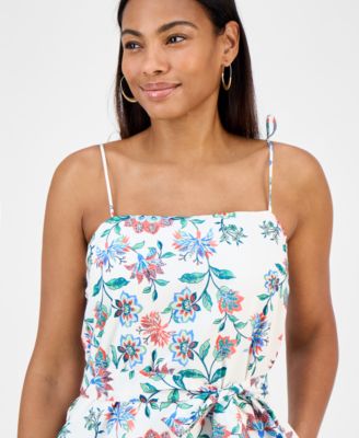 Women's Printed Sleeveless Fit & Flare Dress