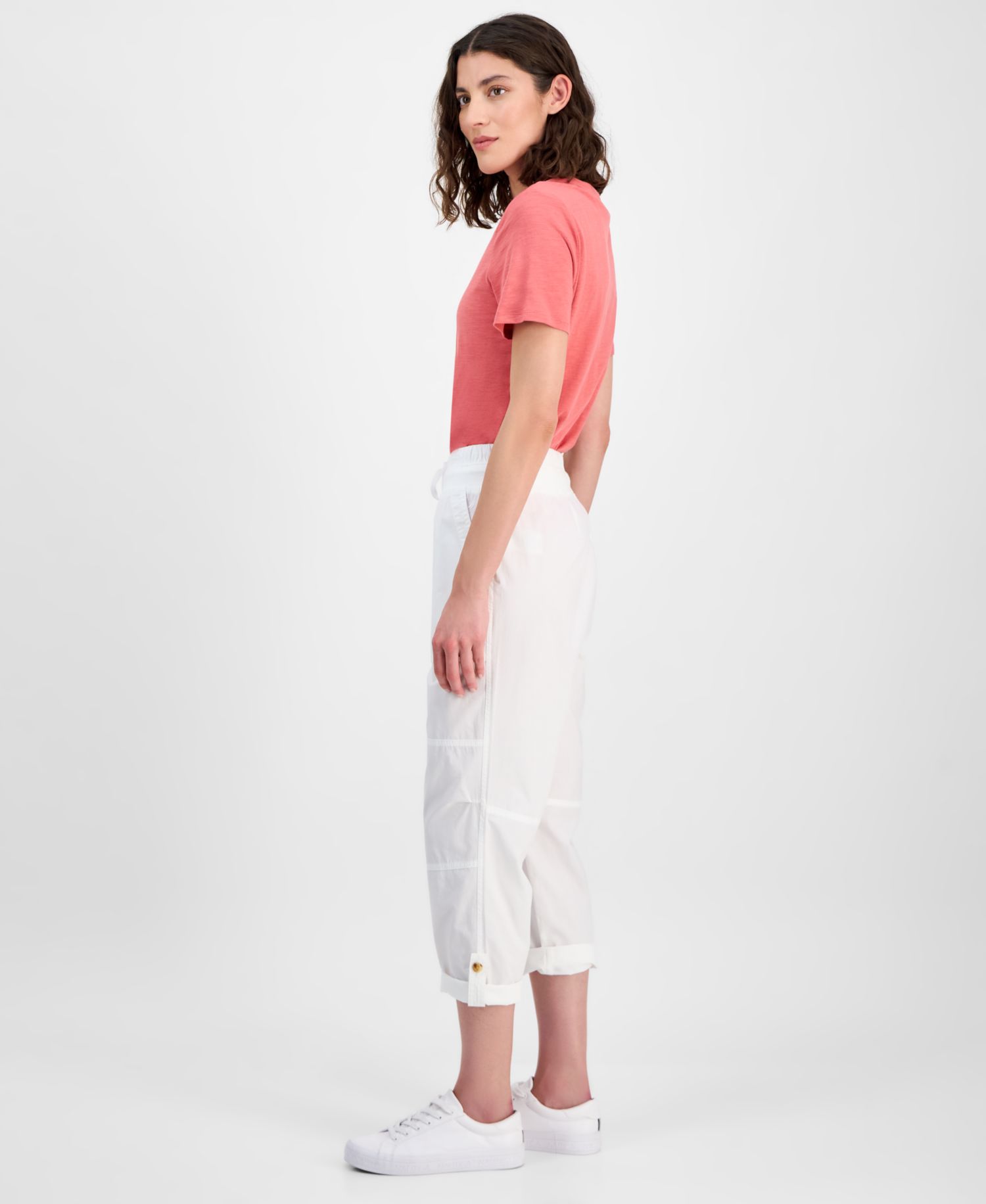 Jeans Women's Cotton Roll-Tab Utility Pants
