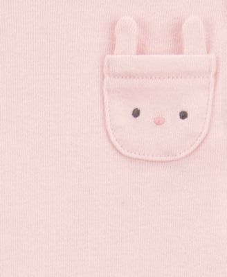 Baby Girls Cotton Bodysuits, 5 Pack  