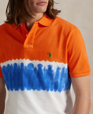 Men's Classic-Fit Dip-Dyed Mesh Polo Shirt