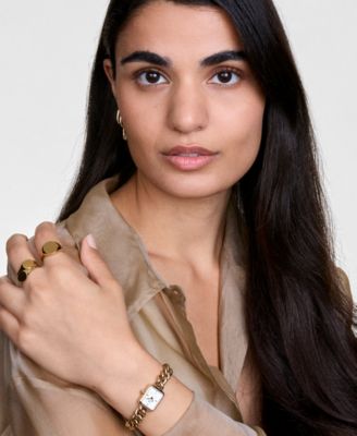 Women's Analog Gold-Tone Stainless Steel Watch, 16mm