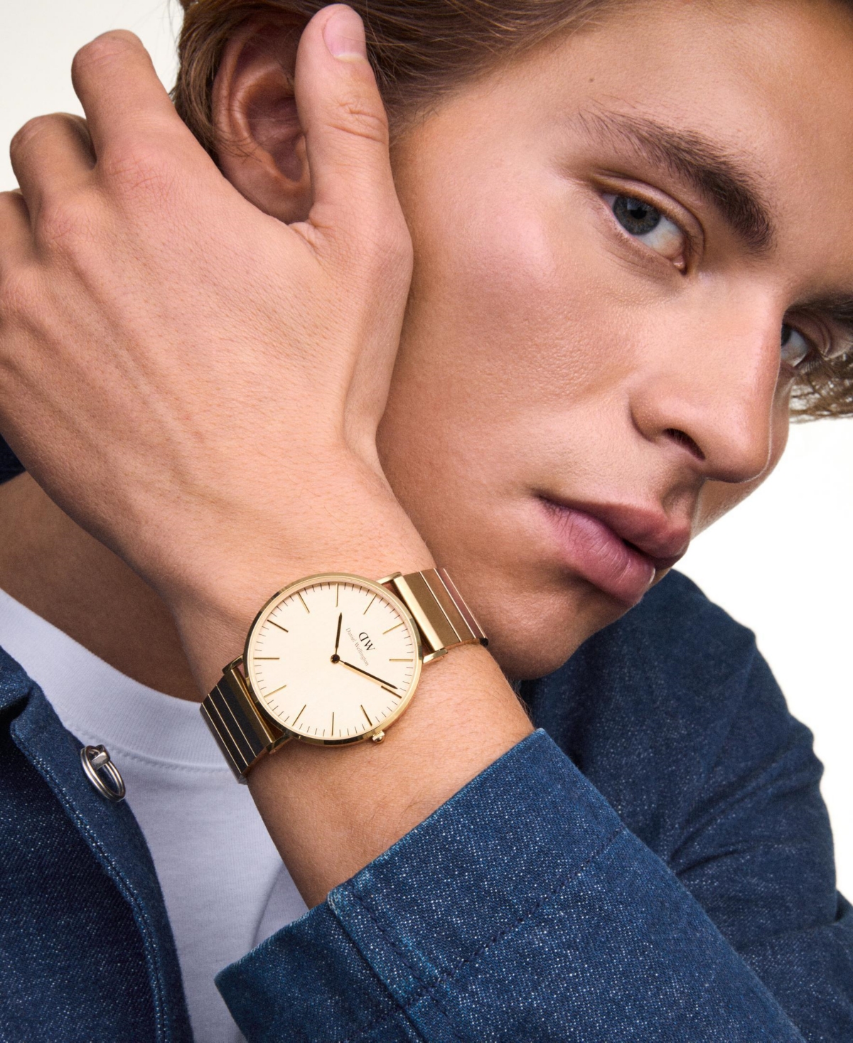 Daniel Wellington Unisex Analog Gold-tone Stainless Steel Watch, 40mm In Gold-tone