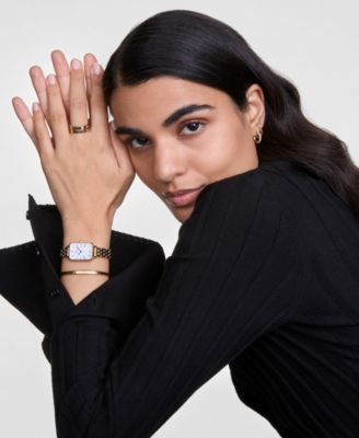 Unisex Analog Gold-Tone Stainless Steel Watch, 20mm