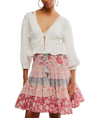 Free People - Women's Lets Go Linen Cotton Blouse