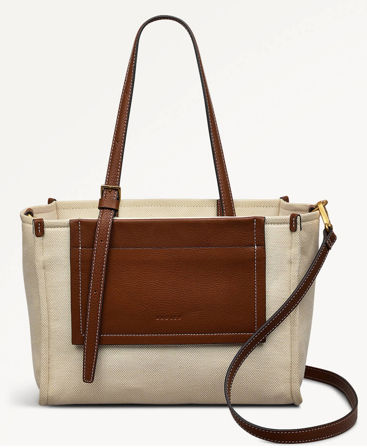 Radley London The Burlington Canvas Medium Zip Top Grab Bag In Natural