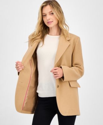 Women's Notched-Collar Two-Button Blazer Coat