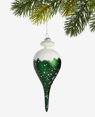 Holiday Lane - Enchanted Emerald Glass Drop Ornament