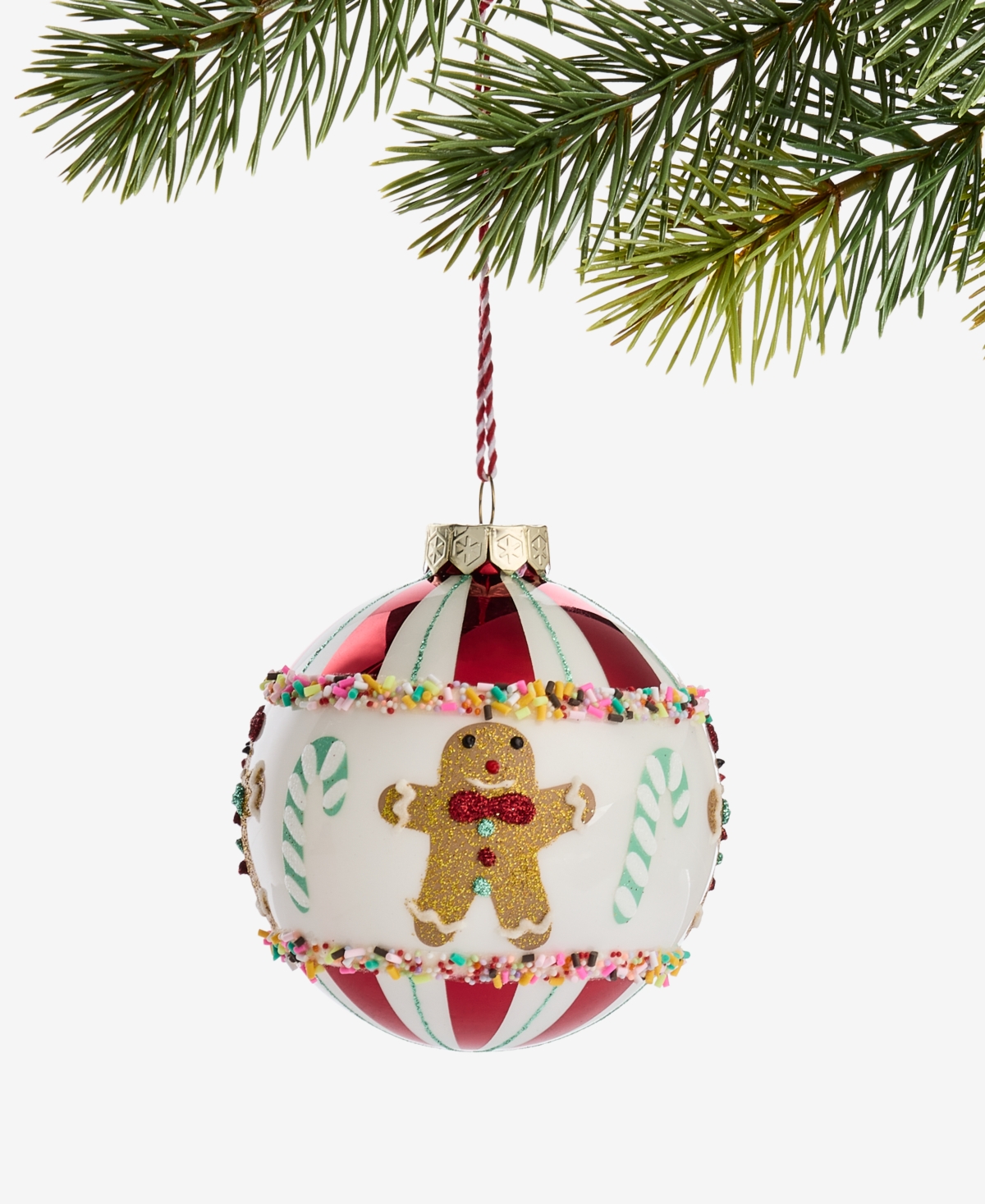 Holiday Lane Gingerbread Village Glass Ball Ornament, Macy's Exclusive In Transparent