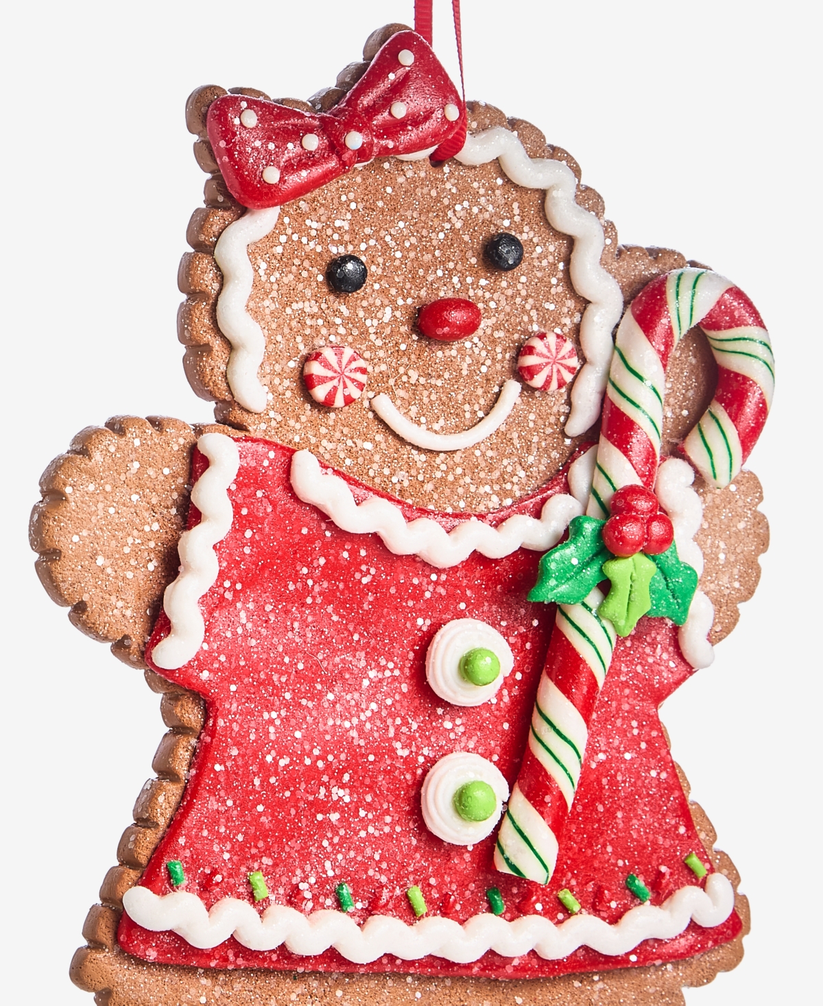 Holiday Lane Gingerbread Village Gingerbread Girl Ornament, Macy's Exclusive In Transparent