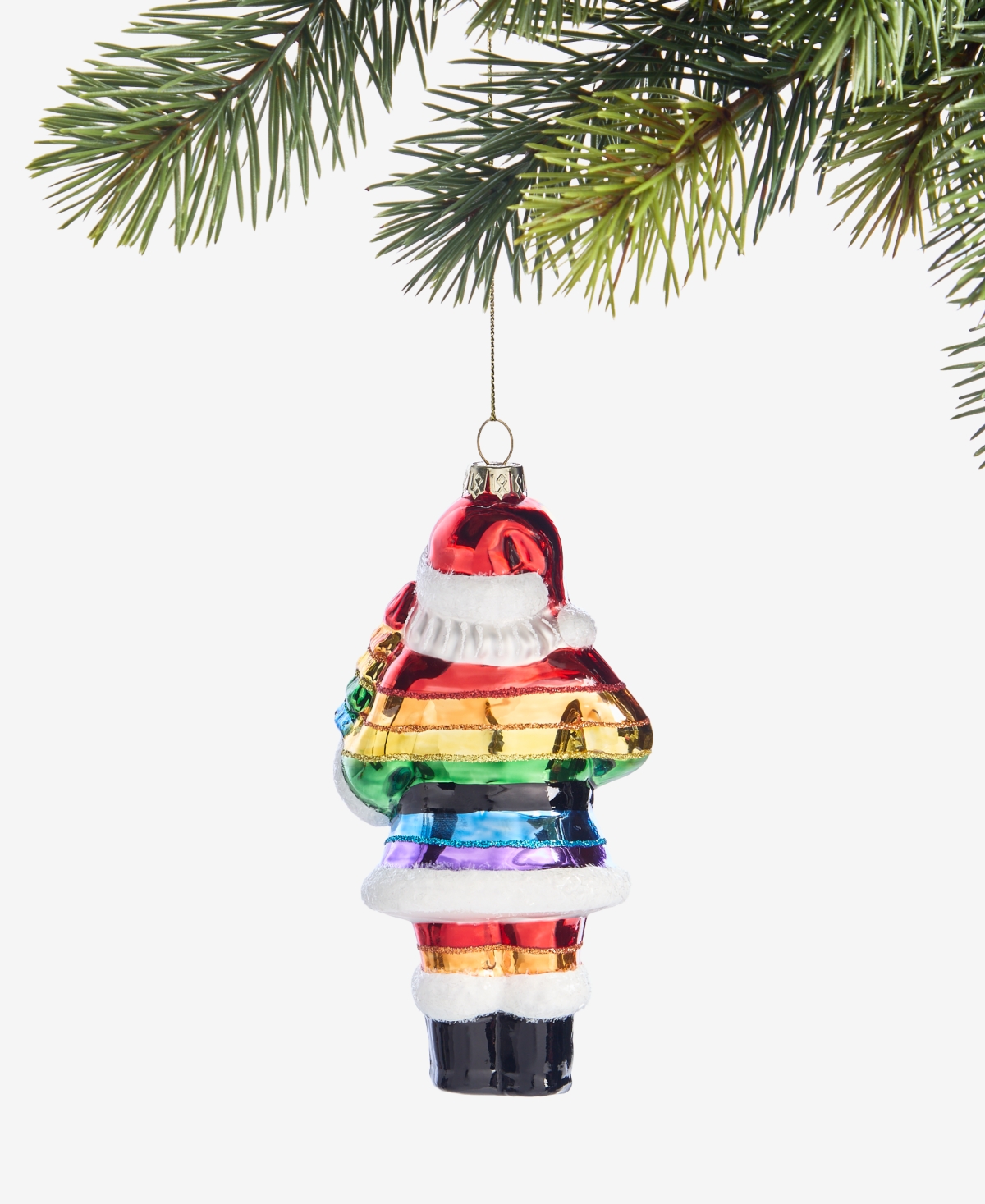 Holiday Lane Love Is Love Rainbow Santa Ornament, Macy's Exclusive