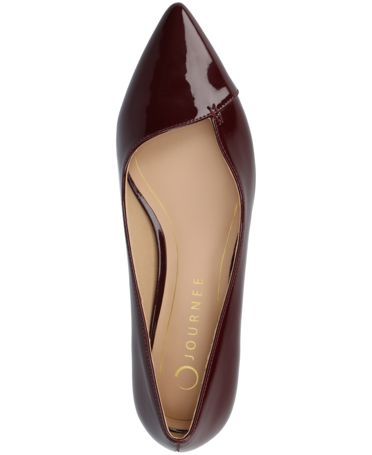 Journee Collection Women's Carmin Slip On Pointed Toe Dress Flats In Burgundy