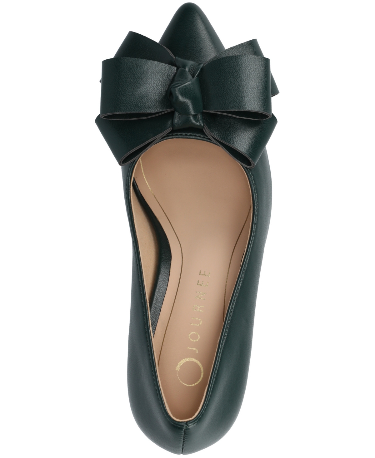 Journee Collection Women's Crystol Velvet Pumps In Green