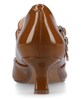 Women's Carnation Pointed Toe Mary Jane Pumps