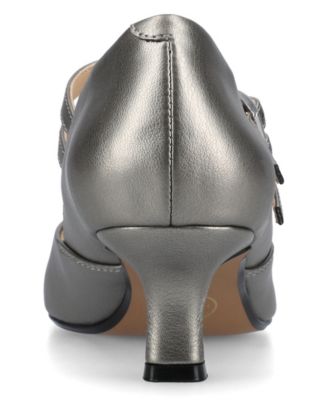 Women's Carnation Pointed Toe Mary Jane Pumps