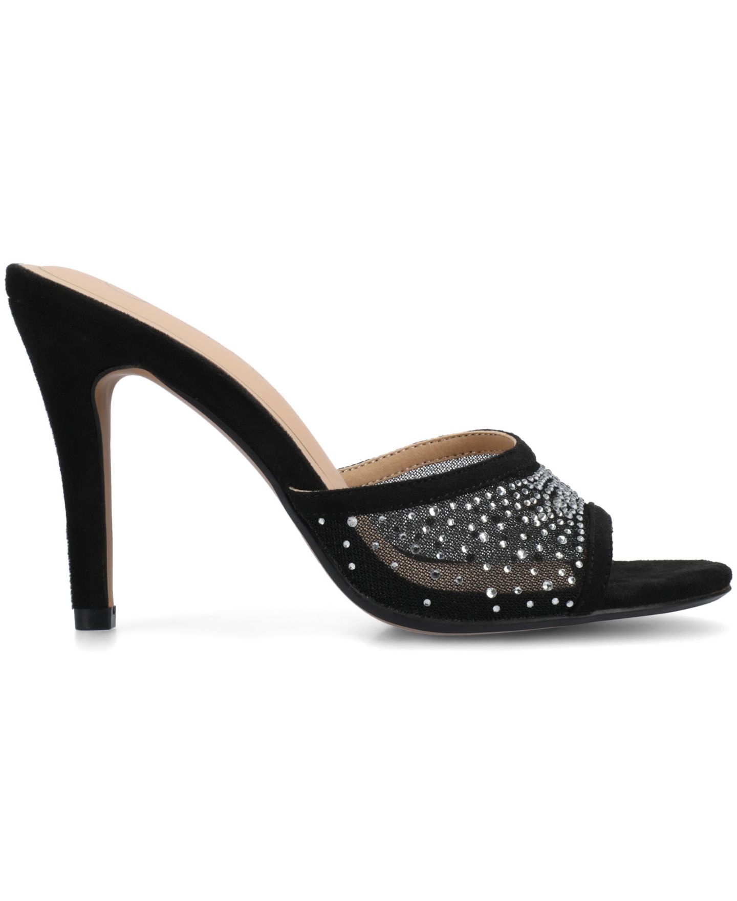 Женские туфли Journee Collection Hensley Embellished Mesh Dress Pumps, цвет: Чёрный — фото 2