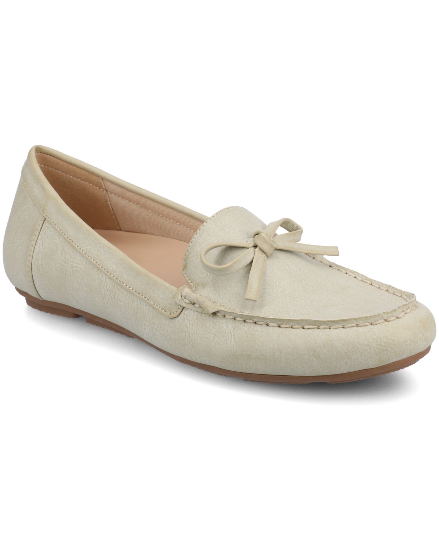 Женские туфли Journee Collection Novella Moc Toe, цвет: Бежевый — фото 1