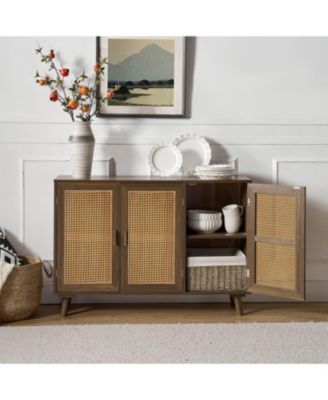 Mid-century Modern Pidcock Contemporary Door Accent Cabinet with Rattan