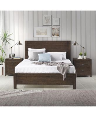 Solid Wood Bed Frame – Sturdy Platform Bed with Slatted Base