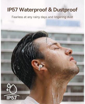 Open Earbuds True Wireless Earbuds Bluetooth 5.3 Open Ear Headphones Sport Earphones,MC1 White