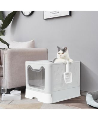 Portable Foldable Cat Litter Box Pet Litter Boxes Toilet