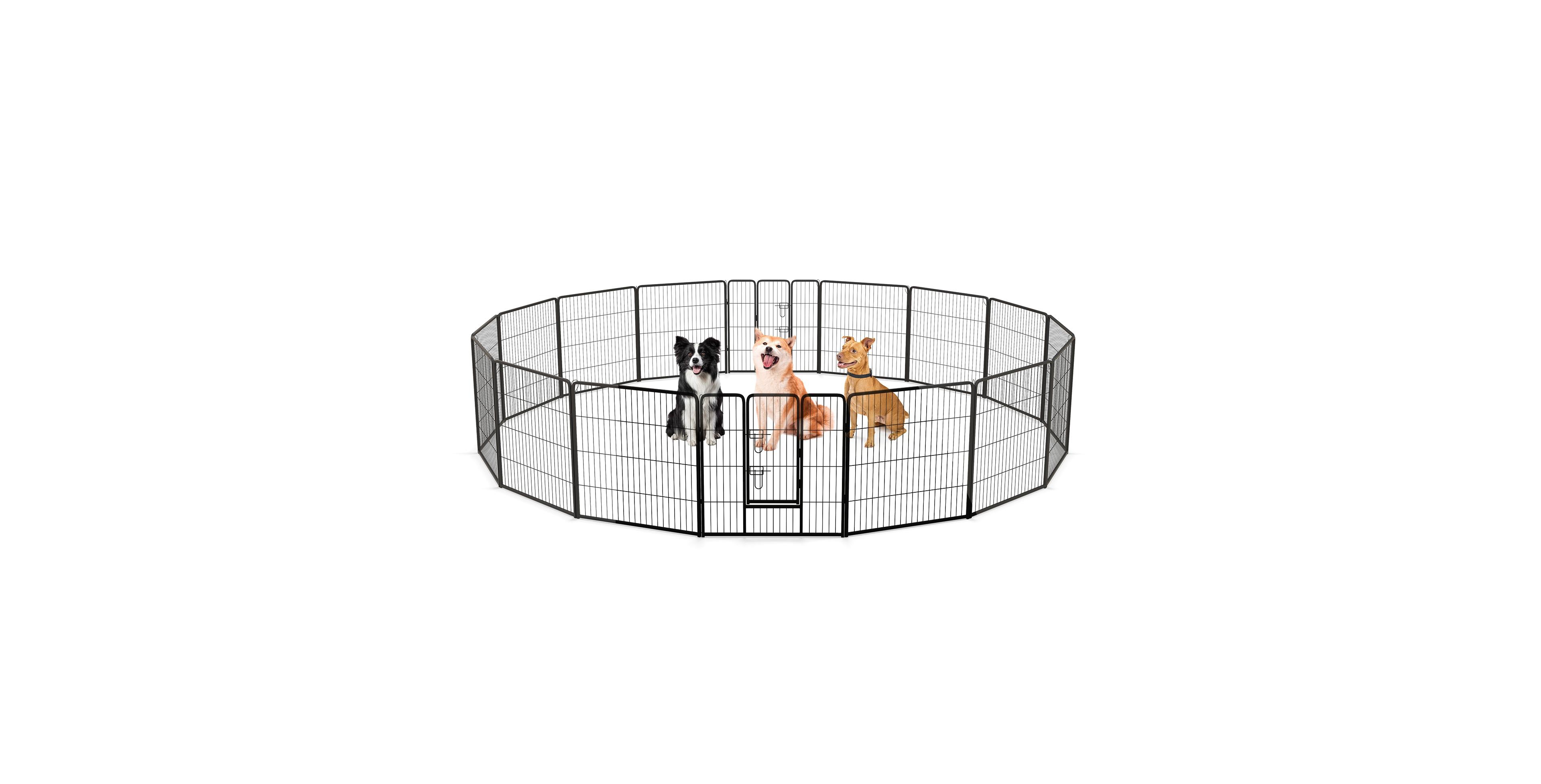 Adjustable Height Dog Playpen with Lockable Door – Spacious Pet Play Area for Dogs