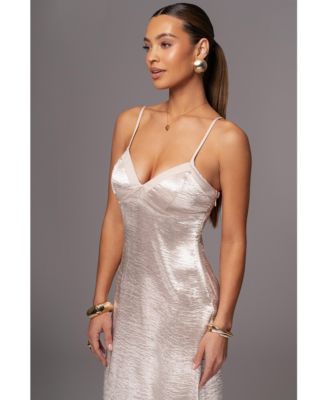 Women's Surreal Satin Maxi Dress