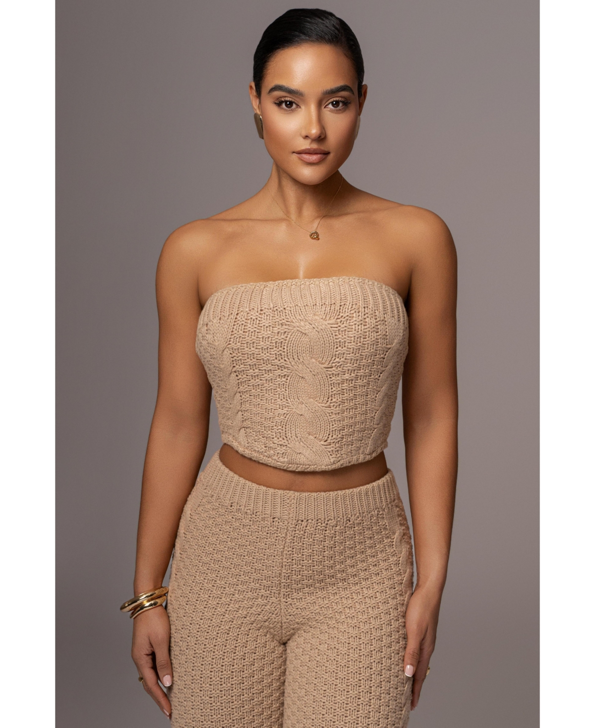 Women's Carmela Cable Knit Top - Beige