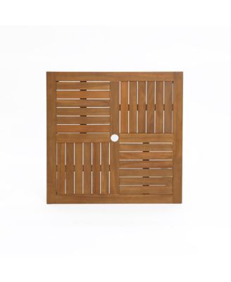 Outdoor Acacia Wood 37-Inch Counter Height 4-Person Dining Table