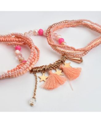 Women's Beaded Tassel Multi-Layer Bracelet