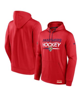Fanatics - Men's Red Florida Panthers Authentic Pro Pullover Hoodie