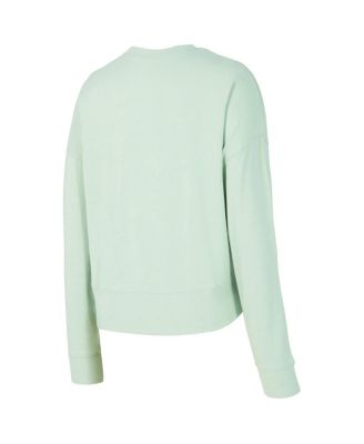 Women's Light Green Michigan State Spartans Elevation Tri-Blend Long Sleeve Top and Short, Set of 2